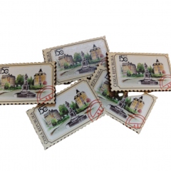 Souvenirs  - Wooden magnet (postage stamp) 